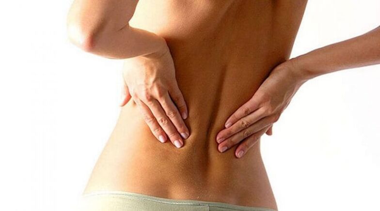 Osteochondróza chrbtice, ktorej znakom je bolesť chrbta